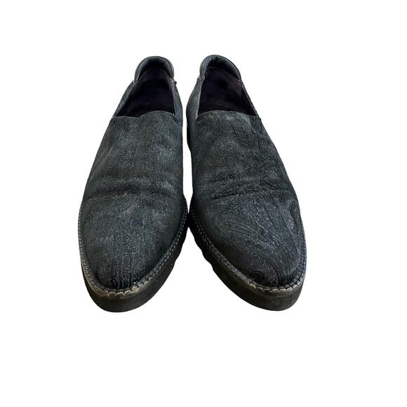 Donald J Pliner Shoes Womens 8M Green Darsi Paisley Embroidered Loafer Slip On - Picture 5 of 6